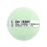 Bath West - Oh Yeah! - Lime, Coconut & Verbena Bath Bomb, 1 Each
