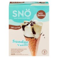 SNO - Dairy Free Cone Vanilla Sundae, 3 Each