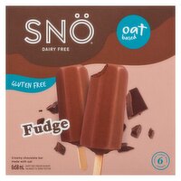 SNO - Dairy Free Pops Fudge Chocolate, 6 Each
