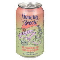 Hoochy Booch - Strawberry Champagne Kombucha, 355 Millilitre