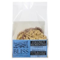Bliss Gourment Baked - Bliss Gourmet Coconut Florentines Cookies, 145 Gram