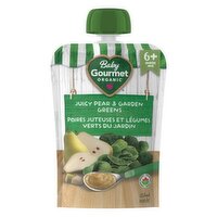 Baby Gourmet - Organic Baby Food - Juicy Pear & Garden Greens, 128 Millilitre