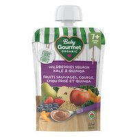 Baby Gourmet - Organic Baby Food- Wildberry Rhubarb Kale & Quinoa, 128 Millilitre