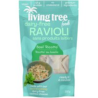 Living Tree - Basil Ricotta Ravioli, 250 Gram