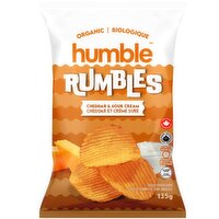 humble - Rumbles Cheddar & Sour Cream Potato Chips, 135 Gram
