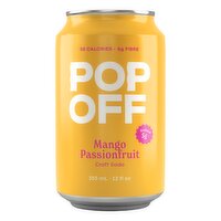 POPOFF - Craft Soda - Mango Passionfruit, 355 Millilitre
