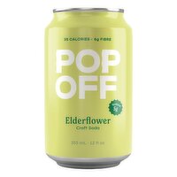 POPOFF - Craft Soda - Elderflower, 355 Millilitre