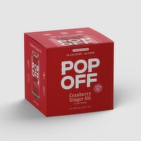 POPOFF - Craft Soda - Cranberry Ginger Ale, 4 Each