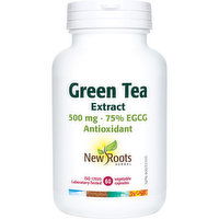 New Roots Herbal - Green Tea 500mg 75% EGCG, 60 Each