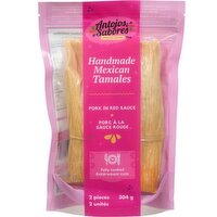 Antojos & Sabores - Handmade Mexican Tamales, Pork in Red Sauce, 304 Gram