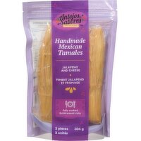 Antojos & Sabores - Handmade Mexican Tamales, Jalapeno and Cheese Tamale, 304 Gram