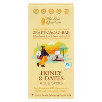 The Good Chocolatier - Honey & Dates Bar, 45 Gram