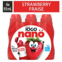 IOGO - Nano Drinkable Yogurt, Strawberry 1% M.F.