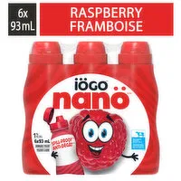 IOGO - Nano Drinkable Yogurt - Raspberry, 6 Each