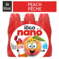 IOGO - Nano Drinkable Yogurt 1% M.F. - Peach, 6 Each