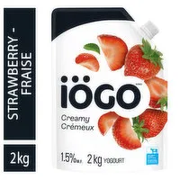 IOGO - Smooth & Creamy Yogurt 1.5% M.F.- Strawberry, 2 Kilogram