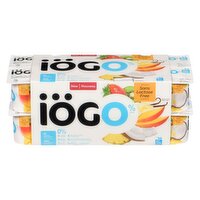 IOGO - Vanilla, Mango, Strawberry Kiwi, Pineapple - Coconut Banana Lactose-Free Yogurt Cups 0%, 16 Each