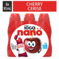 IOGO - Nano Drinkable Yogurt, Cherry 1%M.F., 6 Each