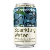 Greenhouse - Blueberry Eldrflower Sparkling Water, 355 Millilitre