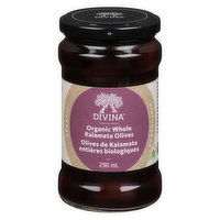 Divina - Kalamata Olives Organic Jar, 290 Millilitre