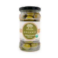 Divina - Pitted Green Olives Organic, 290 Millilitre