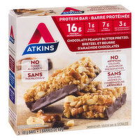 Atkins - Protein Bars - Chocolaty Peanut Butter Pretzel, 5 Each