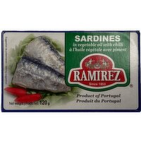 Ramirez - Sardines in Vegetable Oil with Chili, 120 Gram