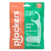 Plackers - Micro Fresh Intense Mint Floss Picks, 150 Each