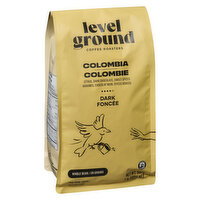 Level Ground Trading - Colombia Dark & Strong Whole Bean Organic, 908 Gram