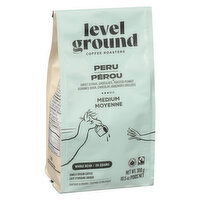 Level Ground Trading - LvlGrnd Peru Medium Whole Bean Orgnc, 300 Gram