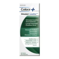 Colace + - Stimulant Laxative, 30 Each