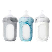 Boon - Nursh Silicone Bottle 8oz, Tie Dye, 3 Each