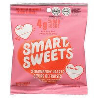 Smart Sweets - Strawberry Hearts Candy, 50 Gram
