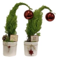 Horty Girl - Ceramic Twisted Christmas Tree Planters, 1 Each