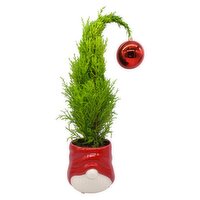 Horty Girl - Ceramic Gnome w/ Tree and Ornament 5Inch, 1 Each