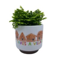 Horty Girl - White Ceramic Pot With Plant, 1 Each