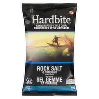 Hardbite - Kettle Cooked Potato Chips-Rock Salt & Vinegar, 150 Gram