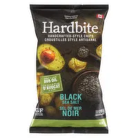 Hardbite - Potato Chips - Black Sea Salt, 128 Gram