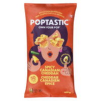 Poptastic - Spicy Canadian Cheddar Kettle Cooked Popcorn, 400 Gram