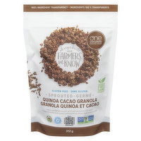 One Degree Organic - Sprouted Oat Granola Quinoa Cacao, 312 Gram