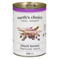 Earths Choice - Black Beans No Salt Added Organic, 398 Millilitre