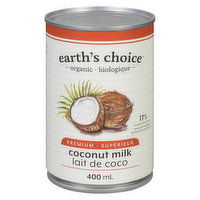 Earth's Choice - Organic Premium Coconut Milk, 400 Millilitre