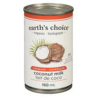 Earths Choice - Organic Coconut Milk, 160 Millilitre