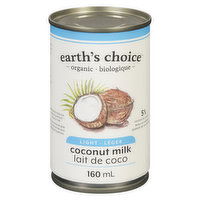 Earth's Choice - Organic Coconut Milk - Light, 160 Millilitre