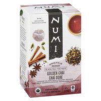 Numi Tea - Tea  Bags -  Golden Chai Tea, 18 Each