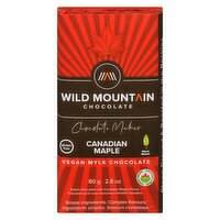 Wild Mountain Choclt - Mylk Chocolate Vegan Canadian Maple, 80 Gram