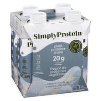 Simply Protein - Plant Protein+ Shake Creamy Vanilla Flavour, 330 mL, 4 Each