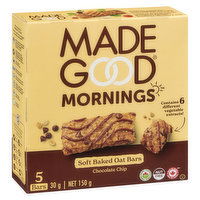 MADE GOOD - Mornings Chocolate Chip Soft Baked Oat Bar, 5 Each