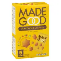 Made Good - Cheddar Star Puffed Crackers, 5 Each