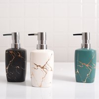 BOUTIQUE - Marble Metallic Soap Pump Aqua, 1 Each